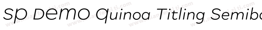 SP DEMO Quinoa Titling Semibold Reg字体转换